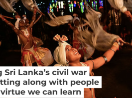Traditional dancers perform in front of the Buddhist Temple of the Tooth, celebrating the Buddhist festival of Esala Perahera, in Kandy, Sri Lanka, on Aug. 8, 2025. Ishara S. Kodikara/AFP via Getty Images